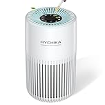 Purificatore d'aria con HEPA Filtra il 99,97% di polvere e particelle fino a una dimensione di 0,3 micron, modalità sleep (20 dB) e modalità auto, tre velocità per uso domestico