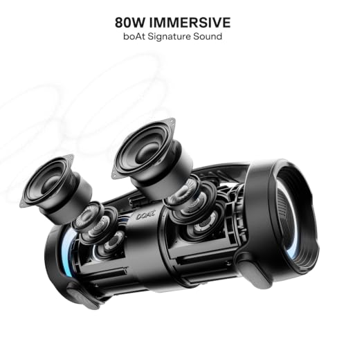 Image of boAt Stone 900 w / 80W Signature Sound, Up to 15 Hours Playtime, IPX5 Resistance, Type-C Charging, TWS Feature, Built-in Mic, Voice Assistant Portable Wireless Bluetooth Speaker (Jungle Terrain)
