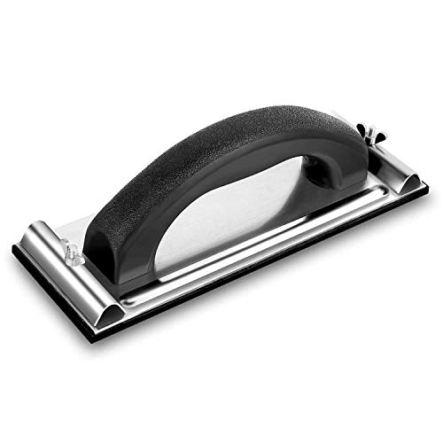 Hand Sander with Handle, Sanding Block Sandpaper Holder for Wood, Drywall, Metal, Autobody