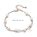 SHINCO Bella Lotus 8 Pcs Simulate Pearl Beads 18k Rose Gold Plated Two Layer Chain Bracelets Women Fashion Jewelry, Gifts for Birthday, Valentine's Day, Anniversary