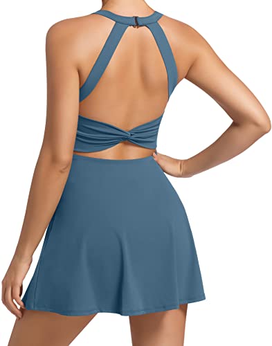 JAFINSY Vestito da Tennis, Blu, S Donna