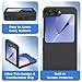 Ruky for Z Flip 6 Case, Full Body Cover Hard PC Ultra-Thin Anti-Scratches Shockproof, Support Wireless Charging Protective Phone Case for Samsung Galaxy Z Flip 6, Black