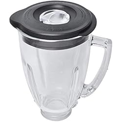 Vasos De Licuadora Para Fiesta Repuesto Compatible con Licuadora Oster y Osterizer,Jarra de Vidrio Redonda de 6 Tazas 1.5L con Tapa Compatible con Oster Batidoras Poweka