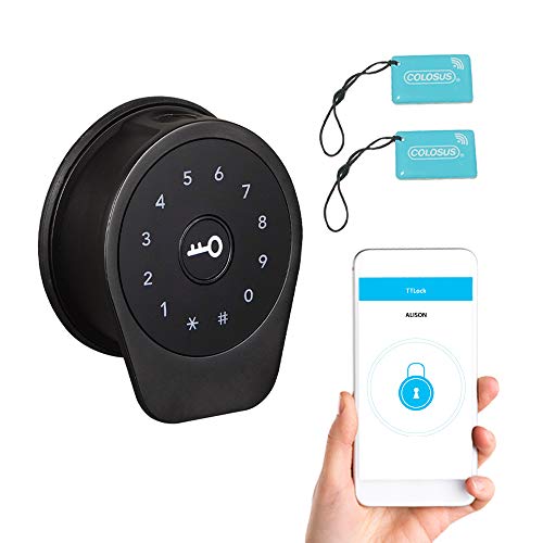 COLOSUS NDL631 Keyless Electronic Trusted Deadbolt Smart Door Lock with Touchscreen Keypad â€“ Works with App to Control and Access Home, Office, Rentals, Businesses (Black - 2 Key Fobs)