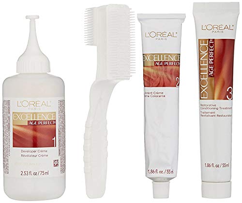 Image of L'Oreal Paris ExcellenceAge Perfect Layered Tone Flattering Color, 6CB Light Soft Reddish Brown