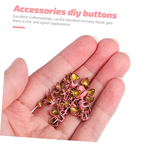 Coheali 200Pcs Diy Buttons Cloth Accessories Handmade Rivets Screw Rivets Rock Biker Studs Doll Cloth Accessories Miniature Dolls Star Claw Rivets Decorative Rivets Pink Rock And Roll #TOP4