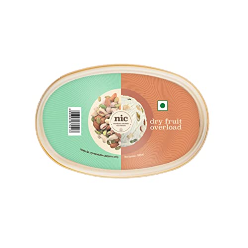 Image of Nic Dry Fruit Overload Ice Cream Tub, 500ml