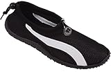 Starbay Mens Striped Water Shoes (Black/White, Size 10)