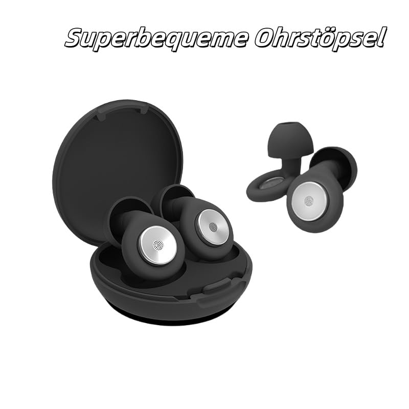 budsnuji noise cancelling ohrstöpsel Wiederverwendbarer Silikon - Ohrstöpsel zum Schlafen mit Noise Cancelling für Seitenschläfer, für Reisen & Arbeiten - Gehörschutz