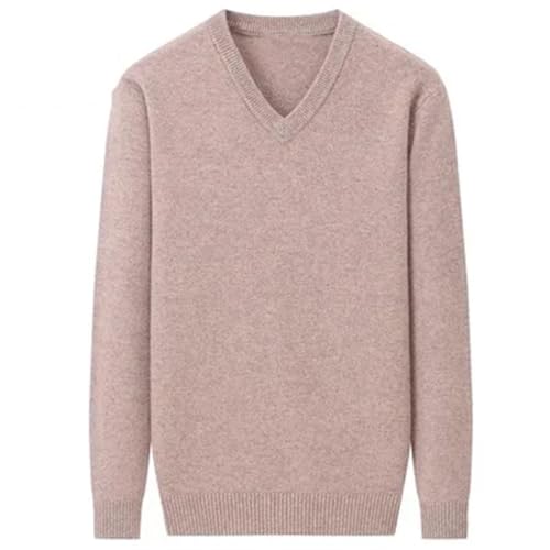 Vsadsau Men Thick Wool Sweater Casual V-Neck Knitted Sweater Long Sleeve Pullover Solid Jumpers3
