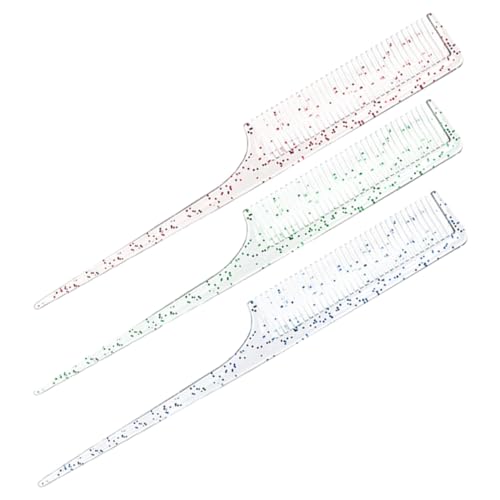 VALICLUD 3pezzi Pettine Coda Per Styling Dei Capelli Pettine Per Separazione Dei Capelli Punta Per Trecce e Mèches Per Riga Dei