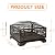 Florise Outdoor Fire Pit, 32 Inch Wood Burning Firepit for Outside with Mesh Cover & Fire Poker, Large Square Metal Fireplace for Patio, Backyard, Garden, Bonfire Party