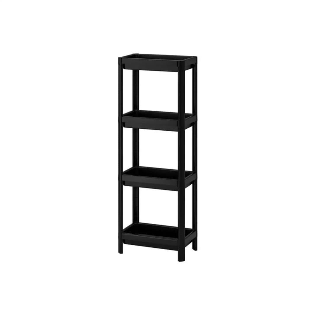 EASKY Multipurpose Foldable Storage Rack, Space-Saving Design, Black 4 Layers-image-30
