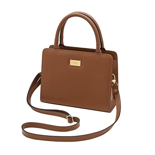 Mariart Maia Bolsa Transversal Feminina de Couro Bovino Legítimo (Camel)