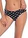 Ocean Blues Women's Black Polka Dot Strappy Bikini Bottom Full Coverage Swim Briefs Size X-Large