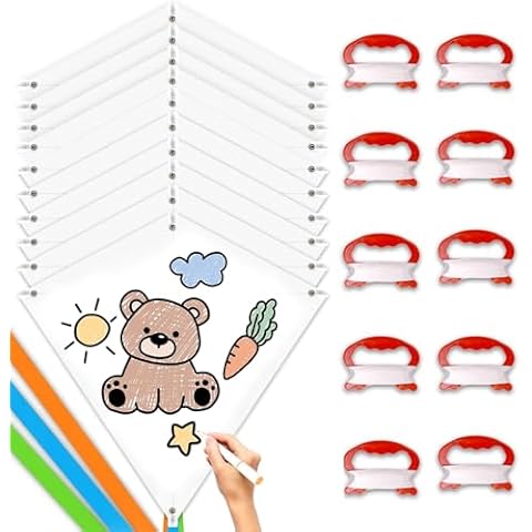 Kite Kits for Kids, Kite Decorating for Party, White Diamond Kites for Students, Design Your Own Kite Making Kits (10 Pack) Cover