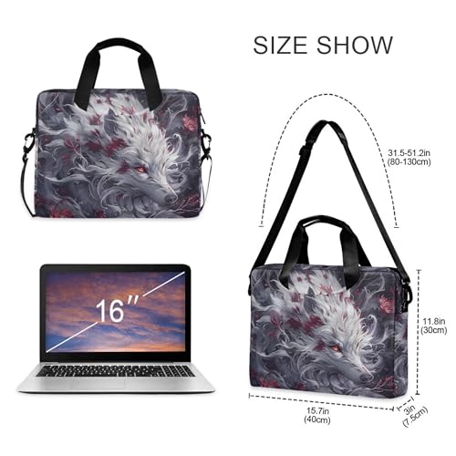 Maletín portátil rojo con diseño para laptop 13-15.6 pulg miniatura 4