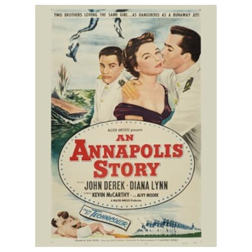 LIVESTOCK Classic Print Gallery An Annapolis Story 1, Vintage Movie Poster Wall Art, Iconic Retro Cinema Nostalgia Home Decor Restored from Original Artwork in the USA, Print Only(Matte), 12x16