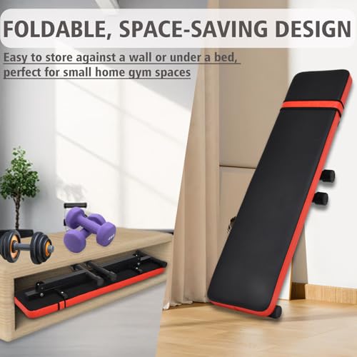 Flat Weight Bench - Flat Benches for Home Gym Exercise Fitness Training, Foldable Flat Workout Bench, 660LBS, Easy Assembly