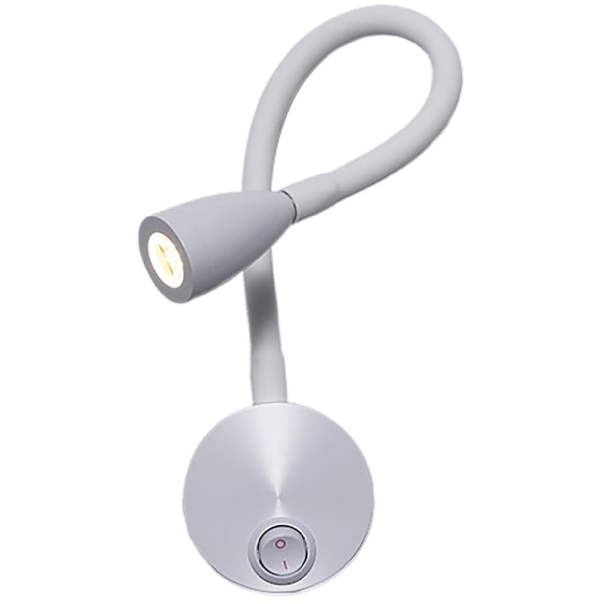 Lampe de chevet liseuse orientable 3W blanche en aluminium robuste
