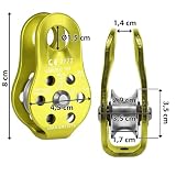 ALPIDEX Rolka Wspinaczkowa 22 kN Fix Blok Wyciągowy EN12278 Liny 13 mm