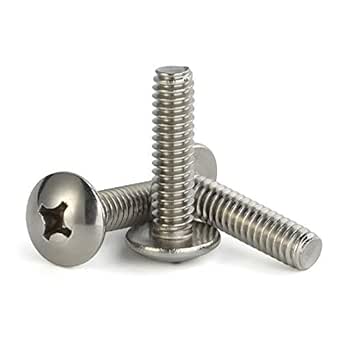 Mellewell #6-32 x 3/8" Truss Head Machine Screws, Full Thread, 18-8 Stainless Steel, Quantity 100
