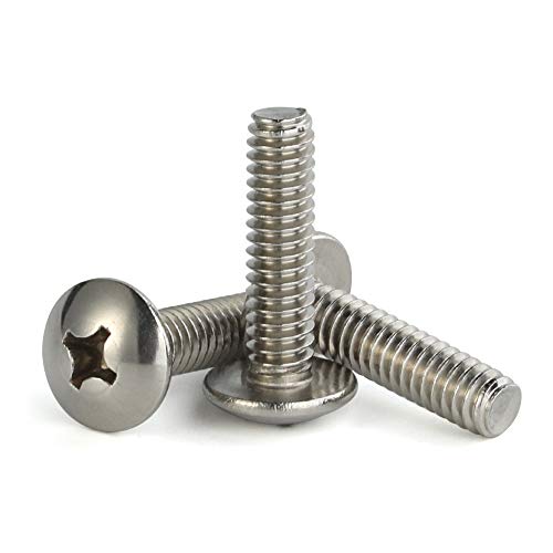 Mellewell M6-1.0 x 20mm Truss Head Machine Screws, Full Thread, 18-8 Stainless Steel, Quantity 25 by Mellewell - Used condition - US$7.62