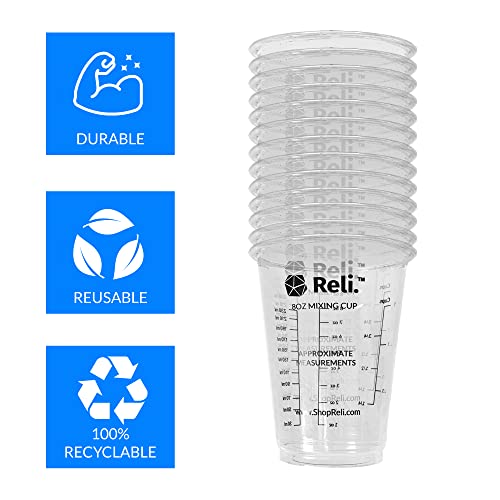 Vasos para mezclar pintura Reli 8 oz 20 unidades miniatura 4