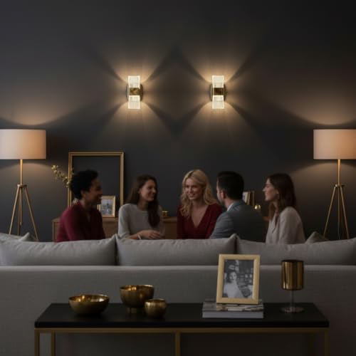 Image of Lyse Decor Wall Lights for Home Decoration LED Wall Light with 3 Color Modes, Easy Installation, Ideal for Modern Interiors, Bedroom, Living Room, Hallway, Office (2, WL77)