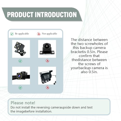 Image of Reverse Rear Camera License Plate Bracket, License Plate Camera Blocker, Mirror Camera Accessory Rear Camera Mount, Adjustable Rearview Camera Holder Installation Holder for Backup View Camera