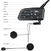4 x V4 BT Intercom Bluetooth Interphone 1200M Rango 6 Riders Casco...