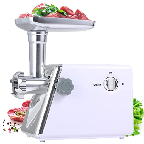 Molillas de Hueso y Carne - Molinillo de Carne eléctrica de 800 W, cicebrador de Comida de Acero Inoxidable, Relleno de Salchichas para Uso de la Cocina en el hogar - Potente y eficiente