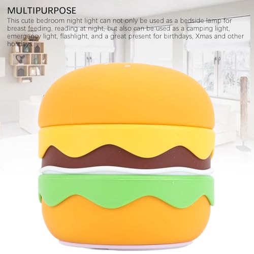 Lámpara de noche de silicona con forma de hamburguesa USB recargable miniatura 5