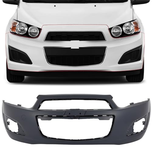 SCITOO Front Bumper Cover Compatible for 2012 2013 2014 2015 2016 for Chevrolet for Sonic Plastic Painted Bumper replacement 95229055