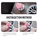 Zosgrew Car Push Start Button Cover, Cute Heart-Shaped Ignition Button Decorative, Metal Engine Quick Push Button Start Cover, for Girls Car Interior Decoration Accessories (Pink #0)