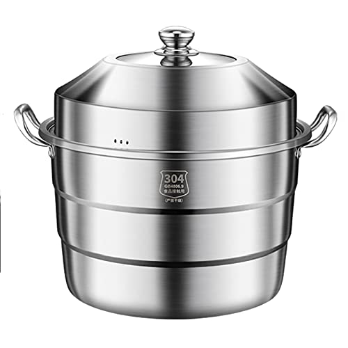 Marmite chaude cuiseur vapeur inox 304 pour petits pains vapeur et soupe 35 cm