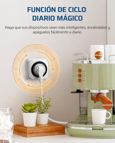 Miniatura 7 de Dewenwils Temporizador Enchufe Mecánico Para Interior, Temporizador Analógico Con 96 Segmentos 15 Minutos Cada Uno Para Iluminación, Cerradura Para Niños, 16a 3680w, Paquete De 2 Unidades