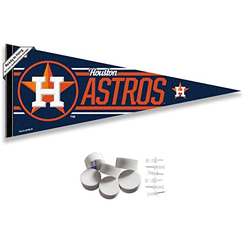 Bannière Houston Astros avec punaises de fixation murale pour décoration