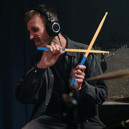 Baquetas ibasenice no deslizantes de arce, agarre cómodo, accesorios para instrumentos de percusión, para bateristas principiantes y profesionales, multicolor miniatura 4