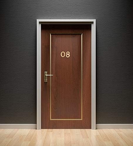 eSplanade 4 Brass House Hotel Door Number Plaque Numeric Numerical Digit 0-9 (8 (Eight))
