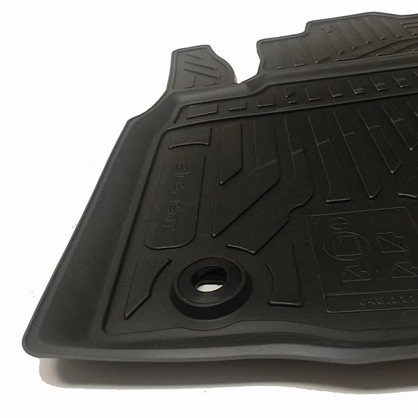 Car Lux AR02555 - Alfombras Alfombrillas a Medida de Goma Tipo cubeta con Borde Alto Delanteras para Hilux Desde 2015 hasta Hoy