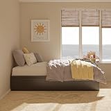 Ameriwood Home Twin Platform Bed with Drawers, Espresso