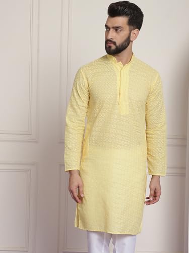 Image of SOJANYA Men's Silk Blend Regular Fit Casual (Since 1958 Woven Design Kurta with Churidar & Embroidered Nehru Jacket