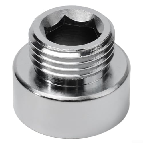 Adaptador de cabezal de ducha de latón cromado rosca hembra de 3/4 pulgadas a macho de 1/2 pulgada para manguera de ducha, cabezal de ducha de mano, accesorios de fontanería de baño (2 piezas)