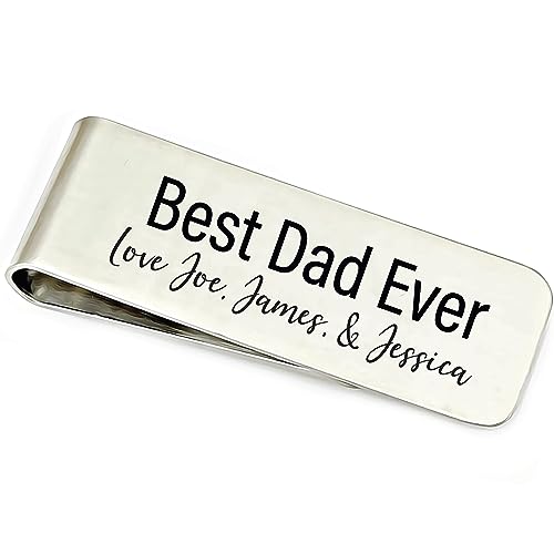 Best Dad Ever Money Clip Personalized Money Clip Gift Idea For Dad From Kids Gift Idea Father's Day Gift Personalized Gift Birthday Father BEST-DAD-EVER-MONEY