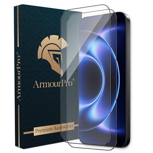 Image of ArmourPro Tempered Glass for Xiaomi 17 Ultra - 9H Anti Scratch Screen Protector, Edge to Edge Coverage, HD Clarity, Smooth Touch, Case Friendly | Black, Pack of 2