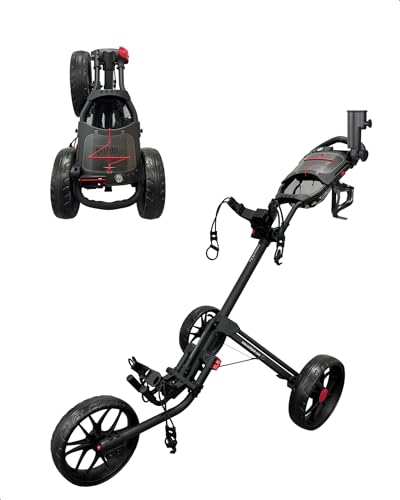 Caddytek CaddyLite 15.3 V2 Golf Push Cart - Lightweight Foldable Aluminum Cart with EVA Wheels, Foot Brake, Adjustable Handle, Umbrella Holder, Drink Holder, Scorecard Holder