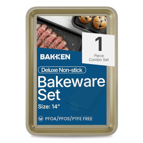 BAKKEN Kitchen Baking Pans - Nonstick White...