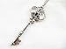 necklace Large Skeleton Key, Antique Silver Finish Key, Ornate Victorian Style, Crown, Long