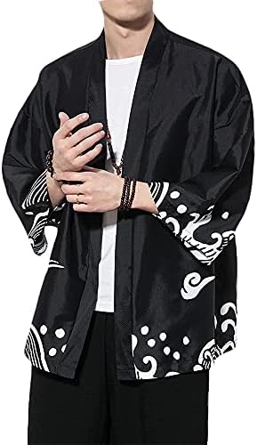 PRIJOUHE mens Kimono Coat Kimono Coat